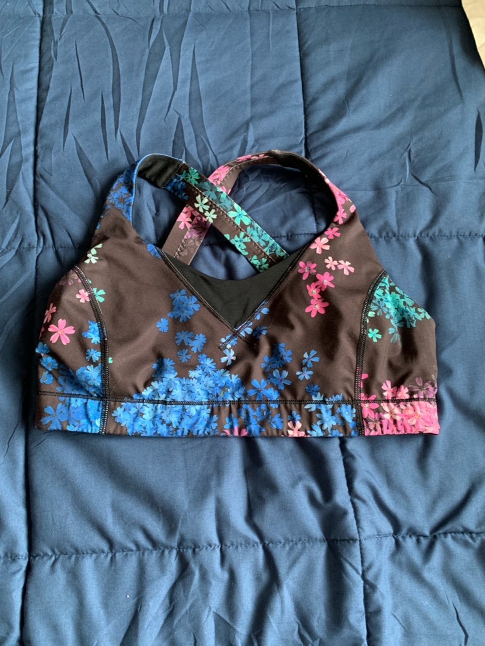 lululemon athletica Floral Sports Bra Size 10